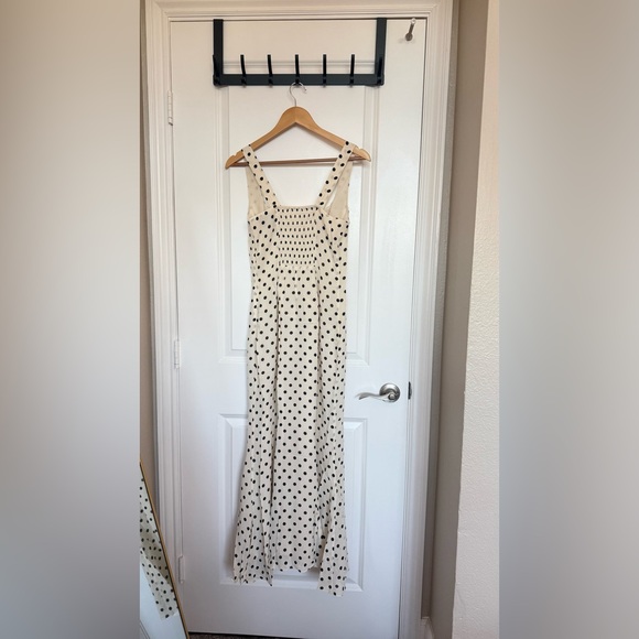 Reformation Cream and Black Polka Dot Midi Dress - Picture 11 of 16